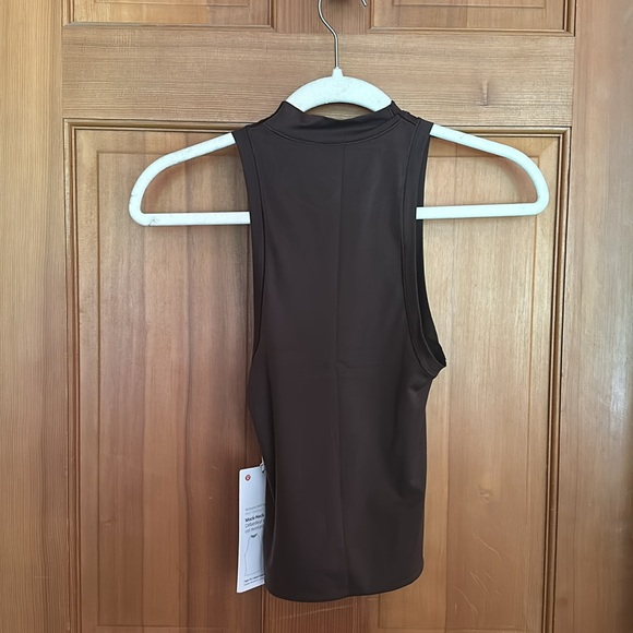 NWT Lululemon Nulu Mock-Neck Tank Top - xs in Espresso - Picture 5 of 7